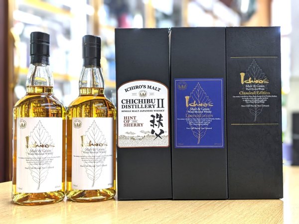 画像1: 定価のセット　★ ICHIRO'S MALT CHICHIBU DISTILLERY II　"HINT OF SHERRY 2026"　１本★リミテッドエディション１本＆　★クラシカルエディション１本＆ホワイト２本のウイスキーセット (1)